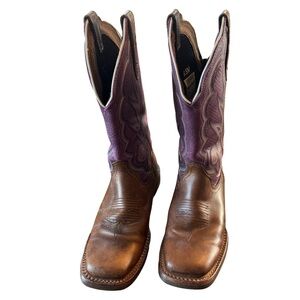 Durango Women’s Rebel Pro Plumb & Brown Square Toe Cowgirl Boots Sx 6.5 (DRD0377